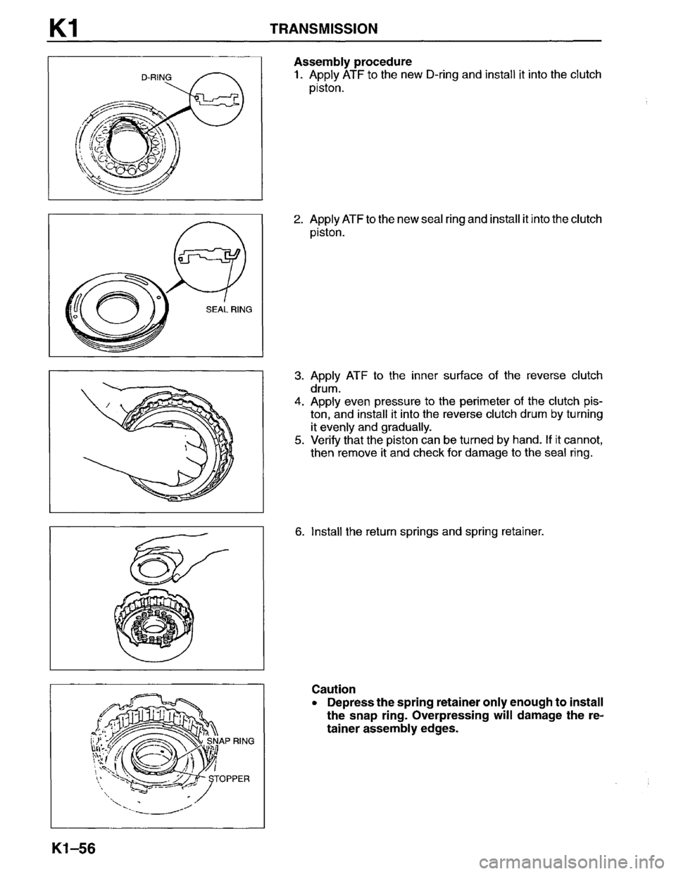 MAZDA MPV 1996  Workshop Manual 