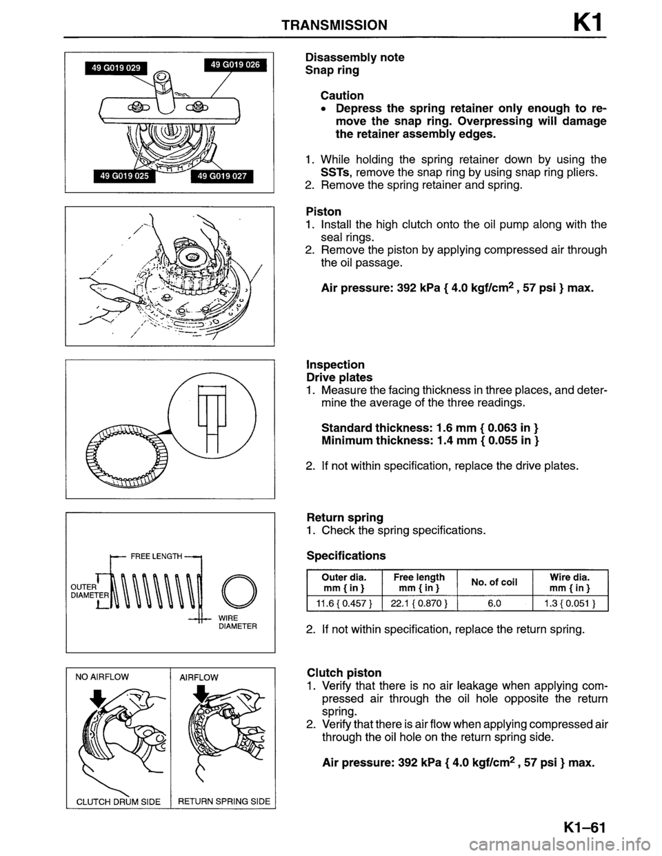 MAZDA MPV 1996  Workshop Manual 
