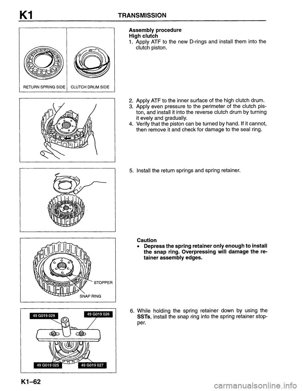 MAZDA MPV 1996  Workshop Manual 