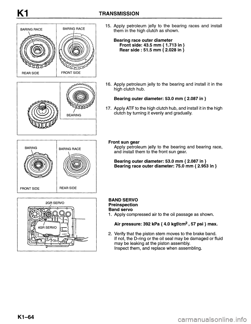 MAZDA MPV 1996  Workshop Manual 