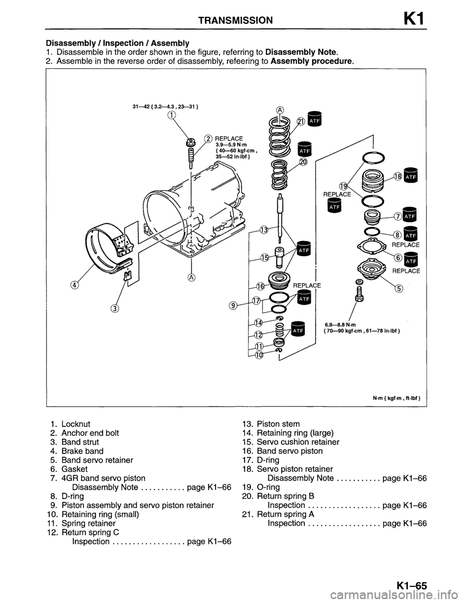 MAZDA MPV 1996  Workshop Manual 