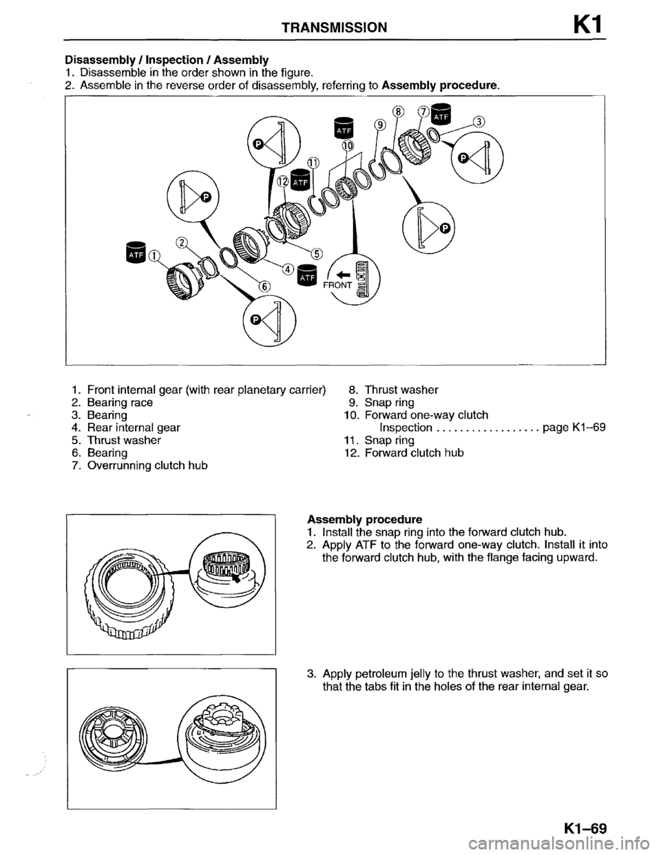 MAZDA MPV 1996  Workshop Manual 