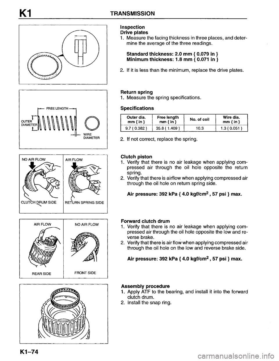 MAZDA MPV 1996  Workshop Manual 