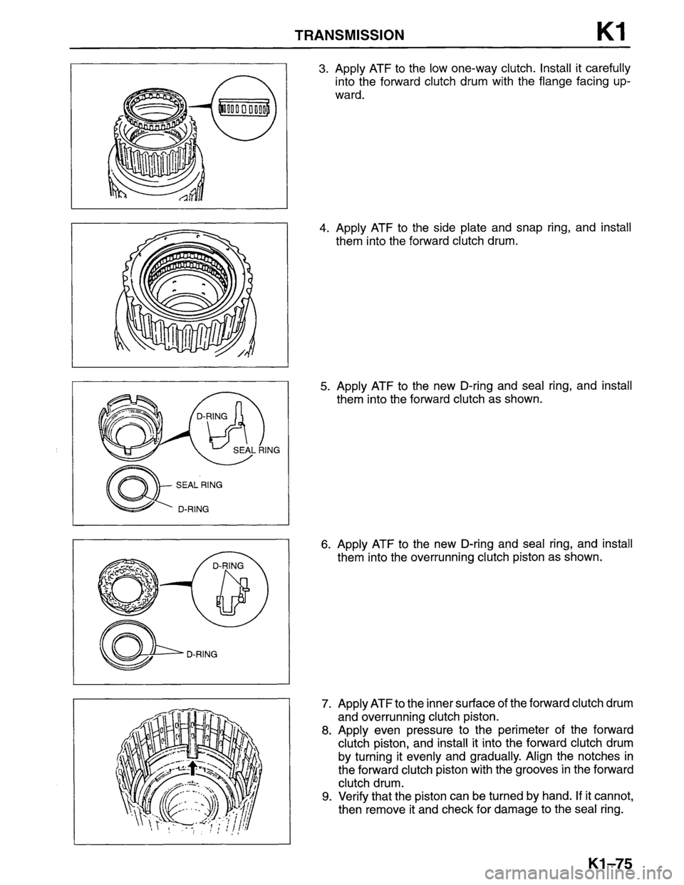 MAZDA MPV 1996  Workshop Manual 