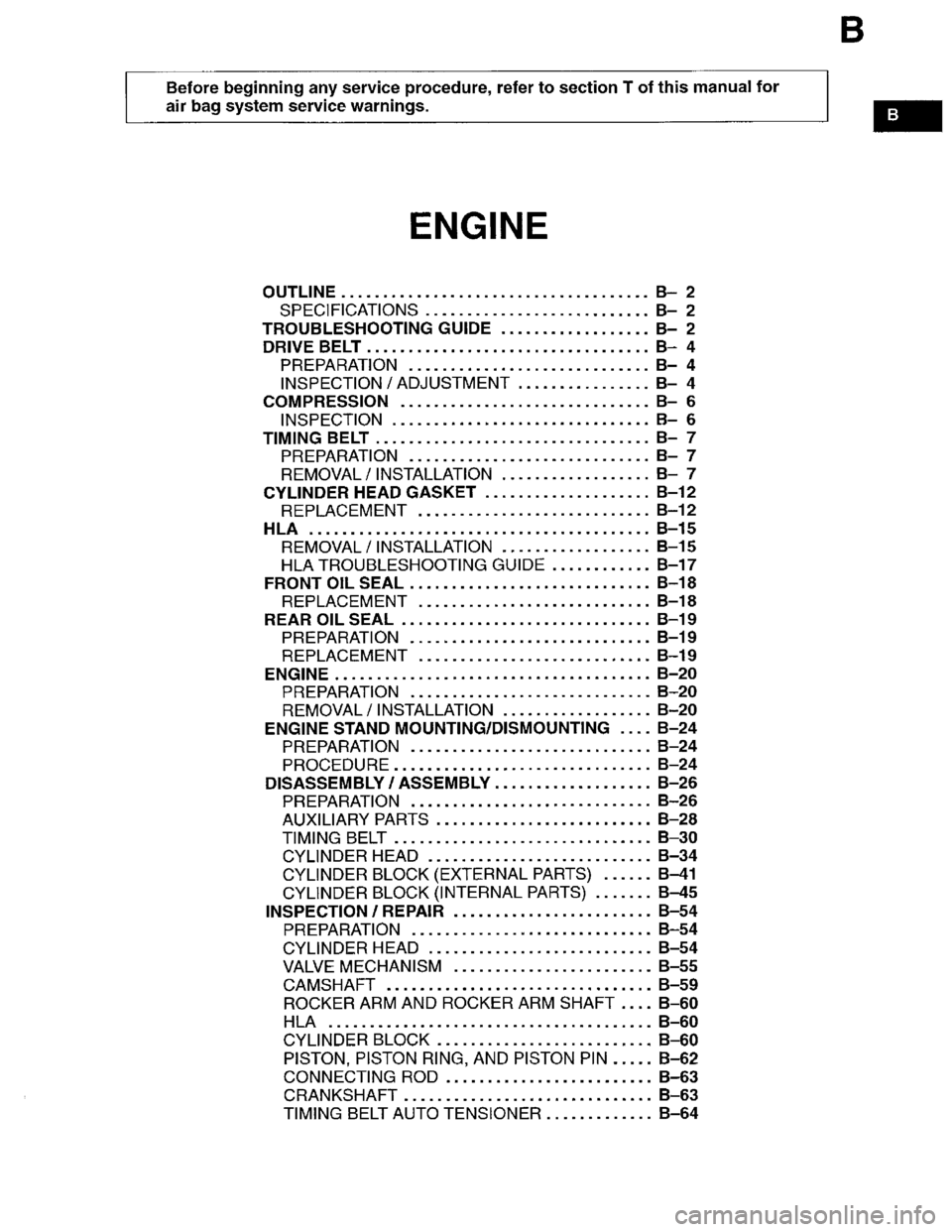 MAZDA MPV 1996  Workshop Manual 