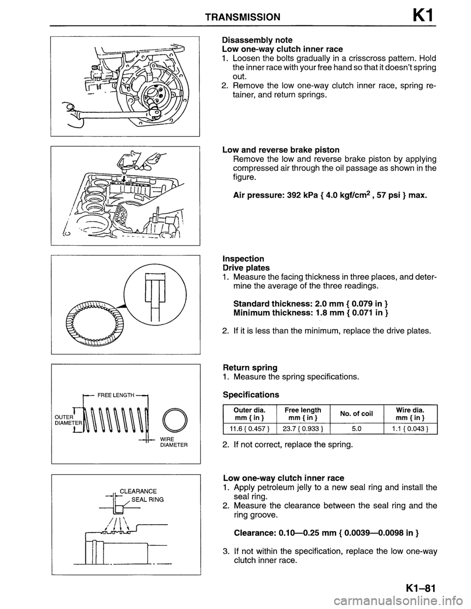 MAZDA MPV 1996  Workshop Manual 
