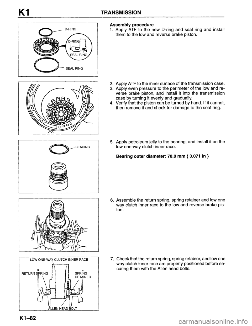 MAZDA MPV 1996  Workshop Manual 