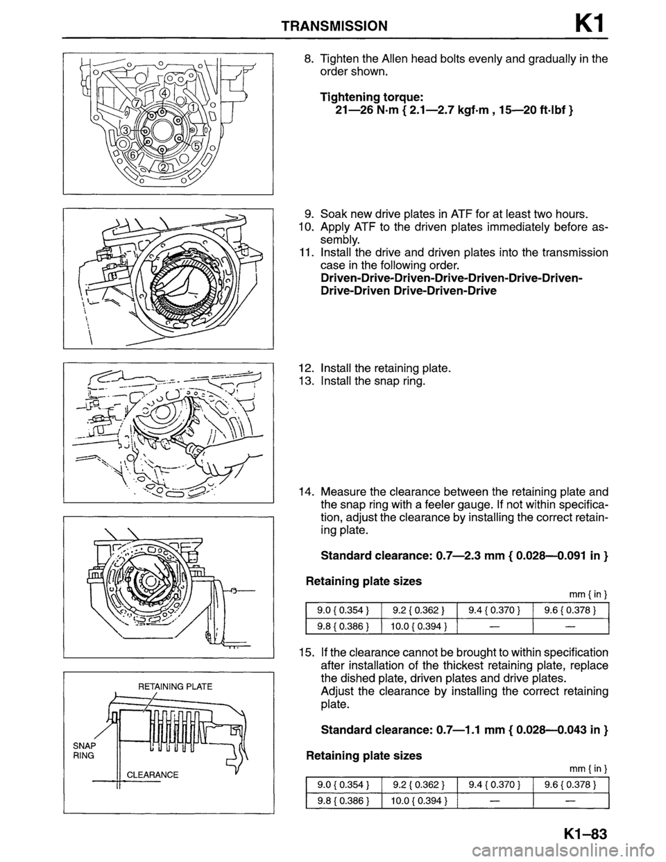 MAZDA MPV 1996  Workshop Manual 