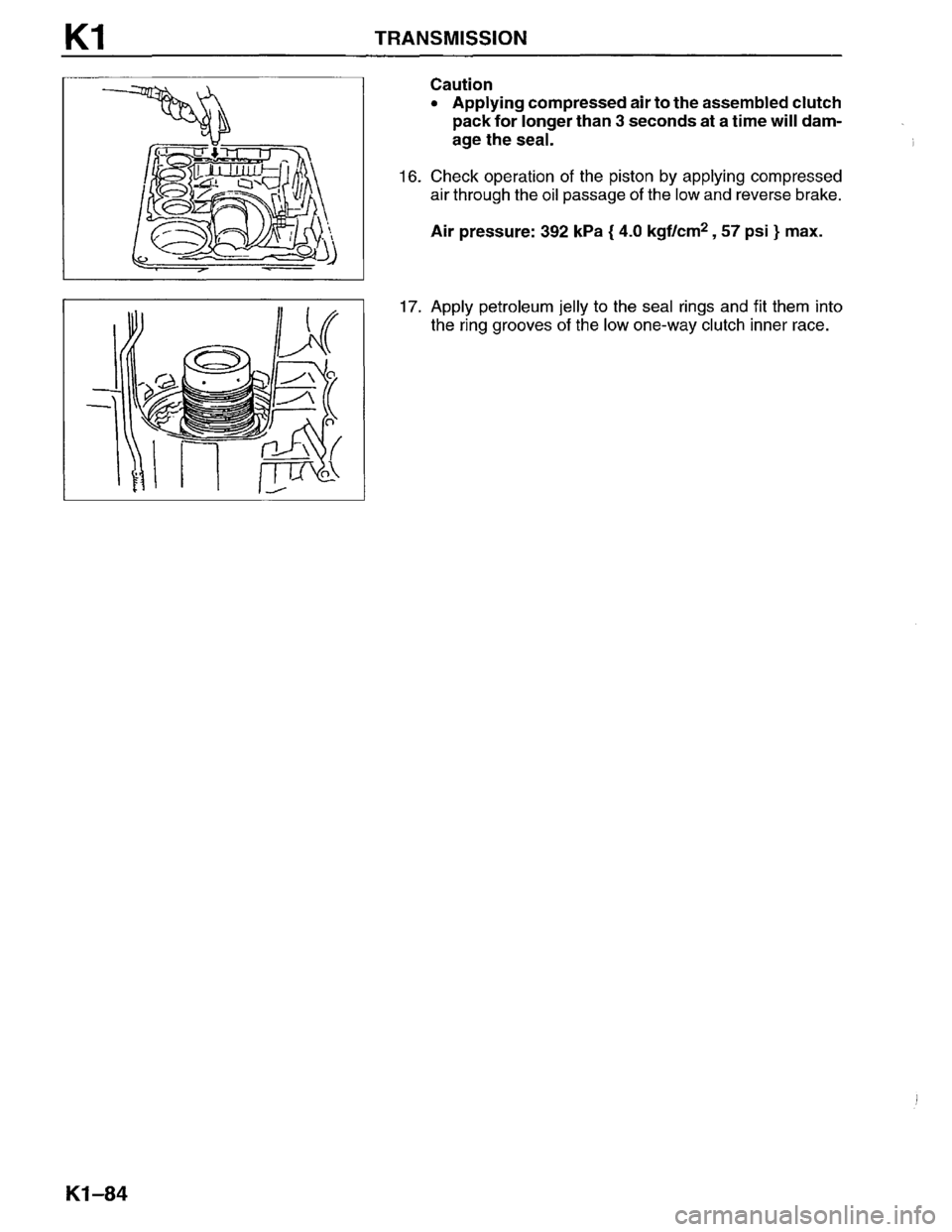 MAZDA MPV 1996  Workshop Manual 