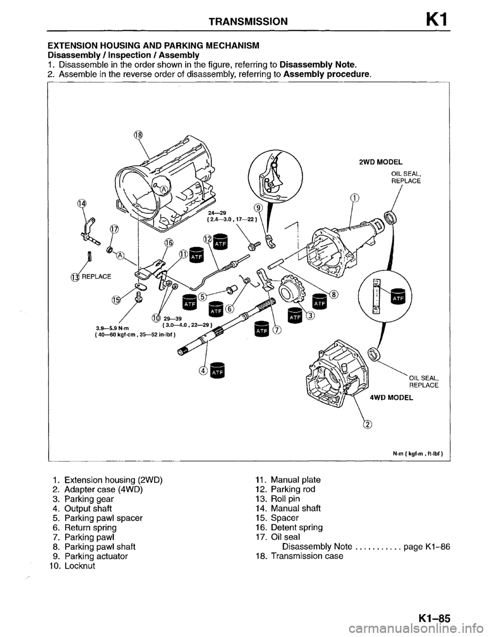 MAZDA MPV 1996  Workshop Manual 