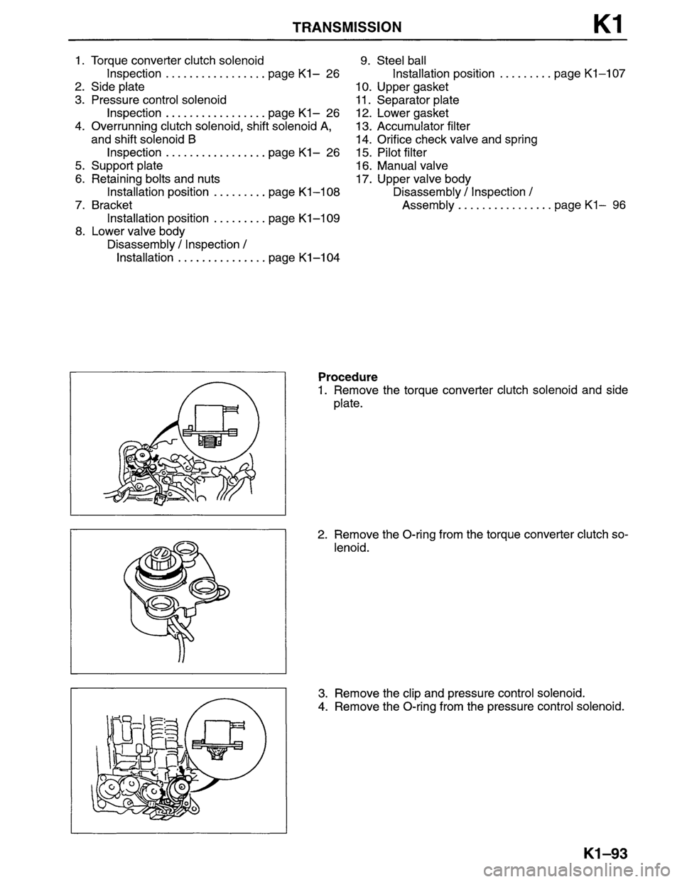 MAZDA MPV 1996  Workshop Manual 