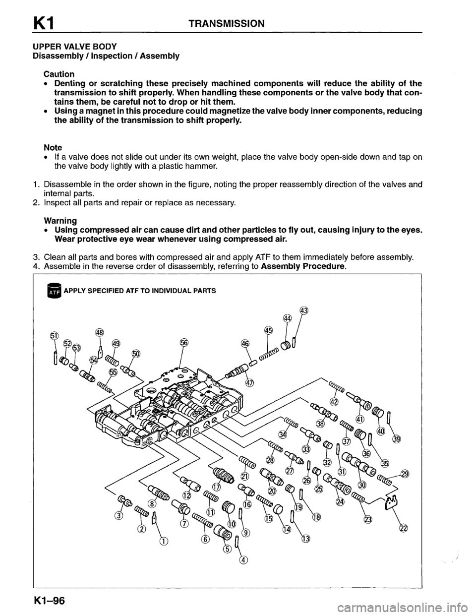 MAZDA MPV 1996  Workshop Manual 