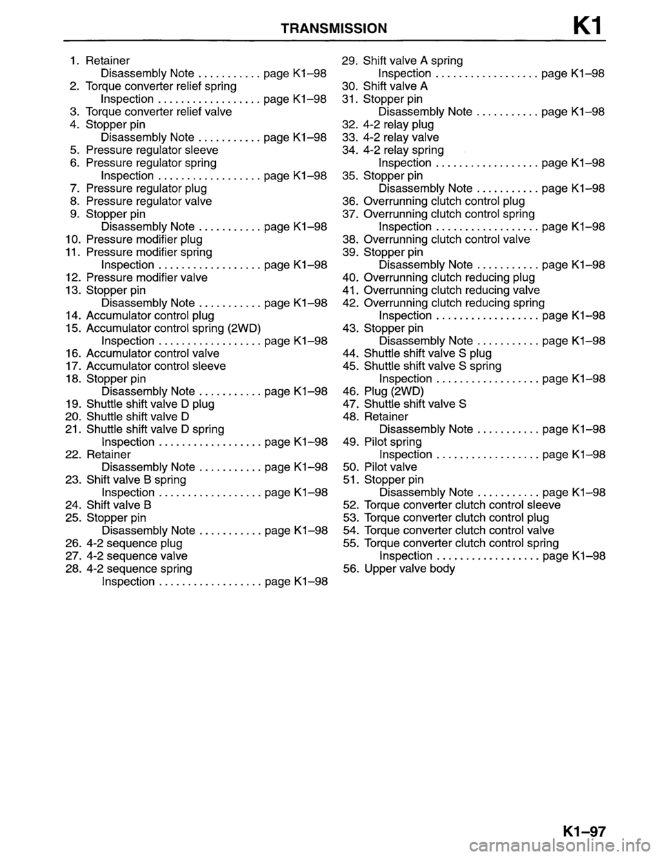 MAZDA MPV 1996  Workshop Manual 