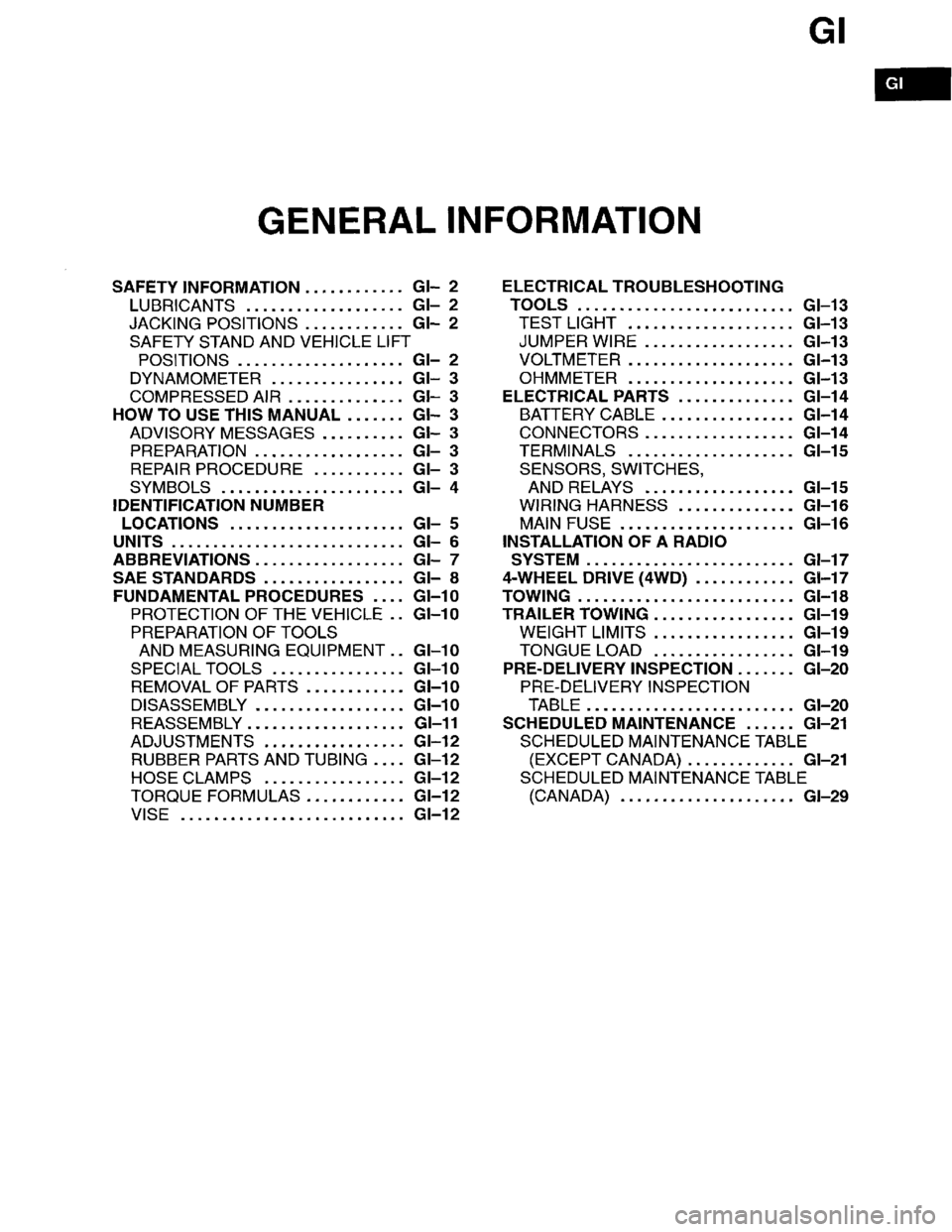 MAZDA MPV 1996  Workshop Manual 