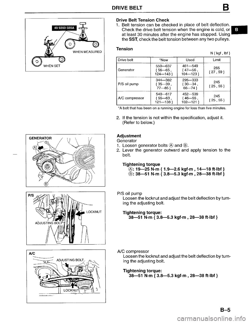 MAZDA MPV 1996  Workshop Manual 
