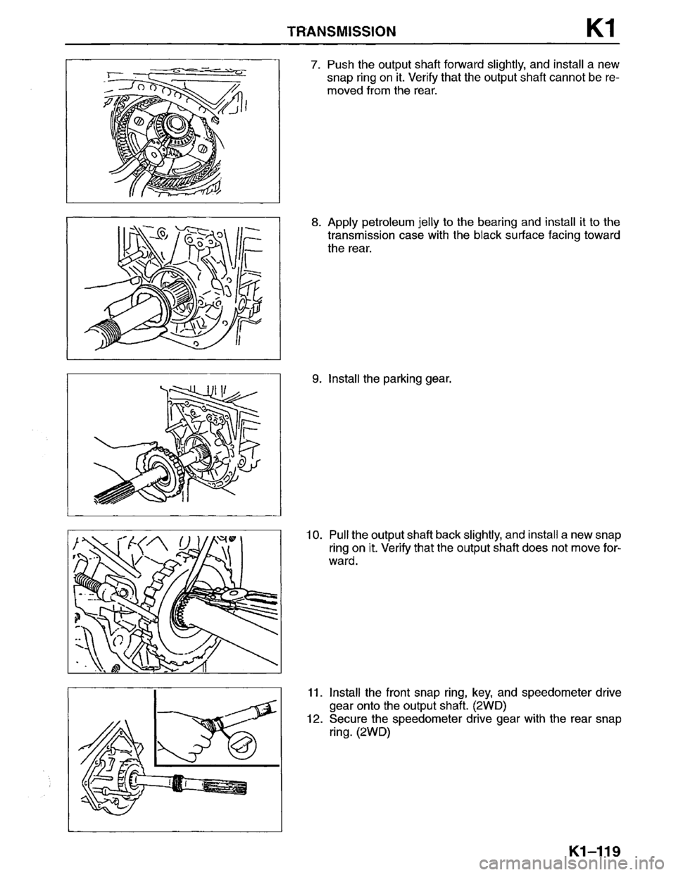 MAZDA MPV 1996  Workshop Manual 