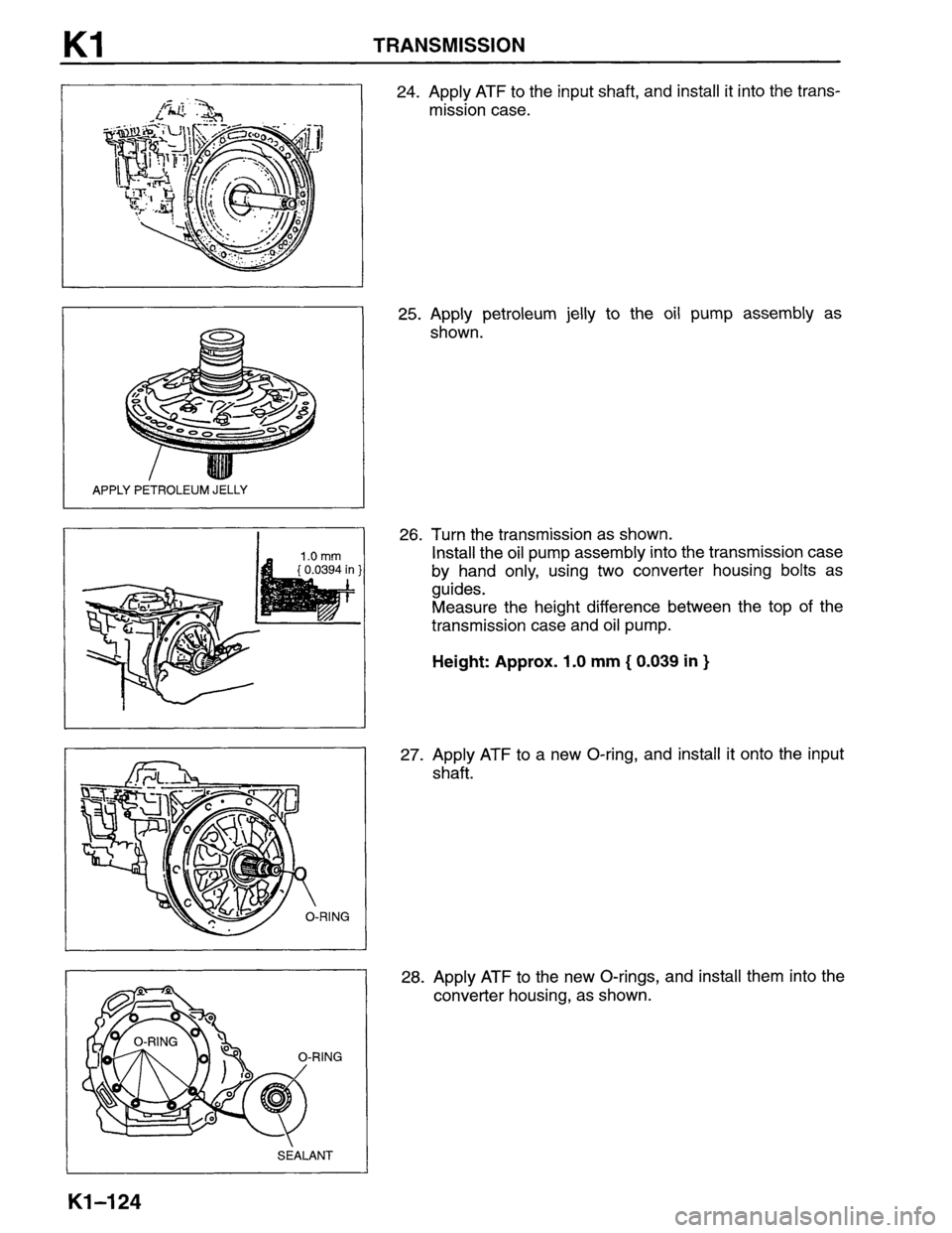 MAZDA MPV 1996  Workshop Manual 