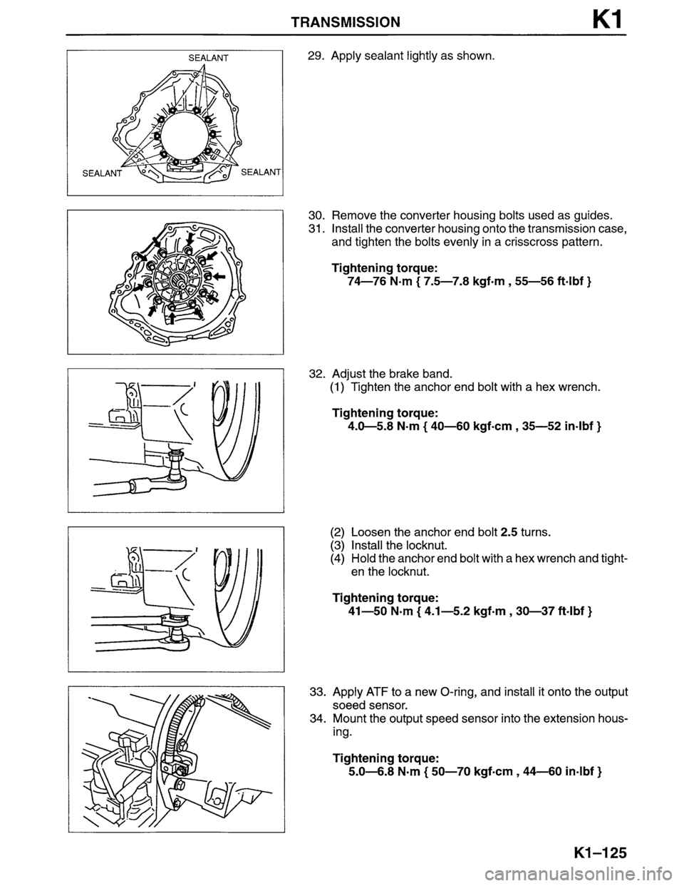 MAZDA MPV 1996  Workshop Manual 