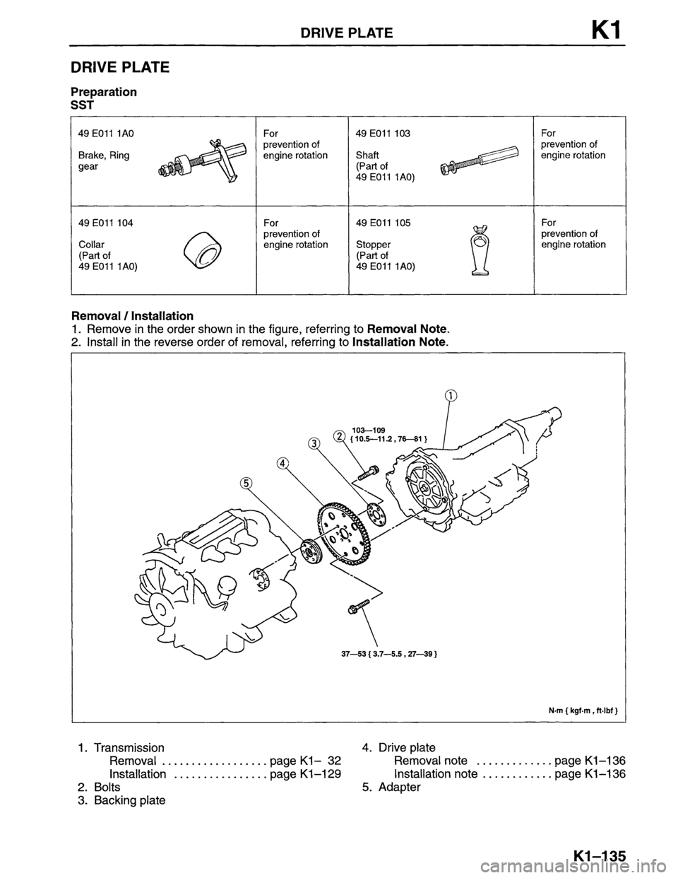 MAZDA MPV 1996  Workshop Manual 