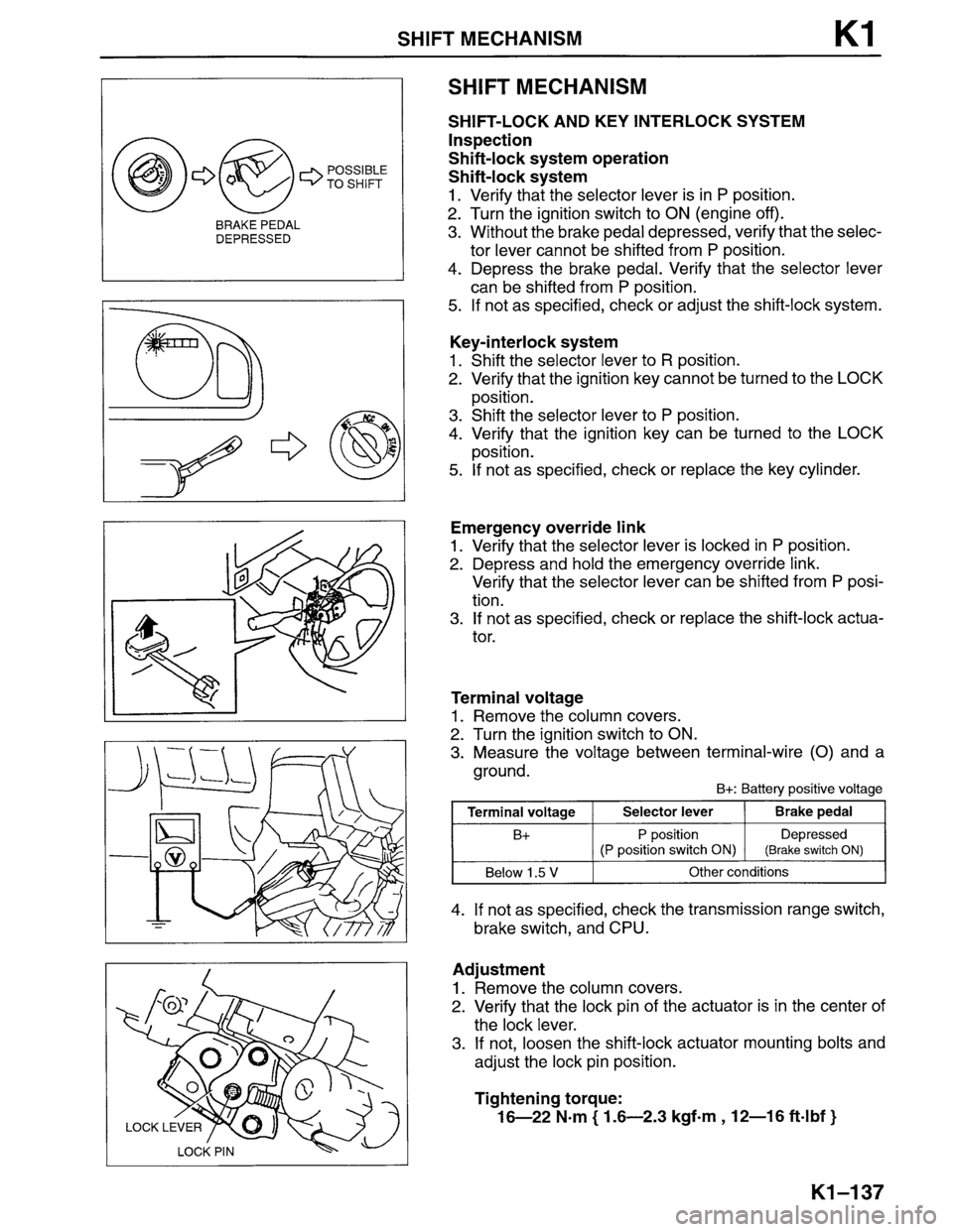 MAZDA MPV 1996  Workshop Manual 