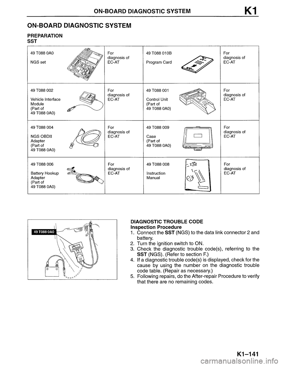 MAZDA MPV 1996  Workshop Manual 