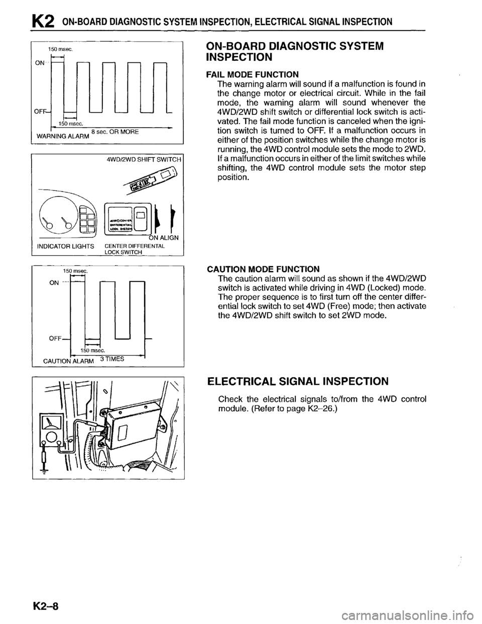 MAZDA MPV 1996  Workshop Manual 
