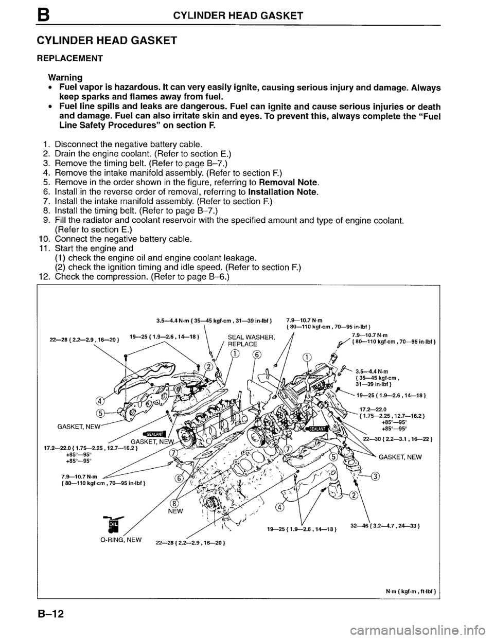 MAZDA MPV 1996  Workshop Manual 