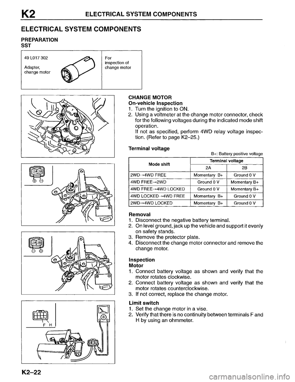 MAZDA MPV 1996  Workshop Manual 