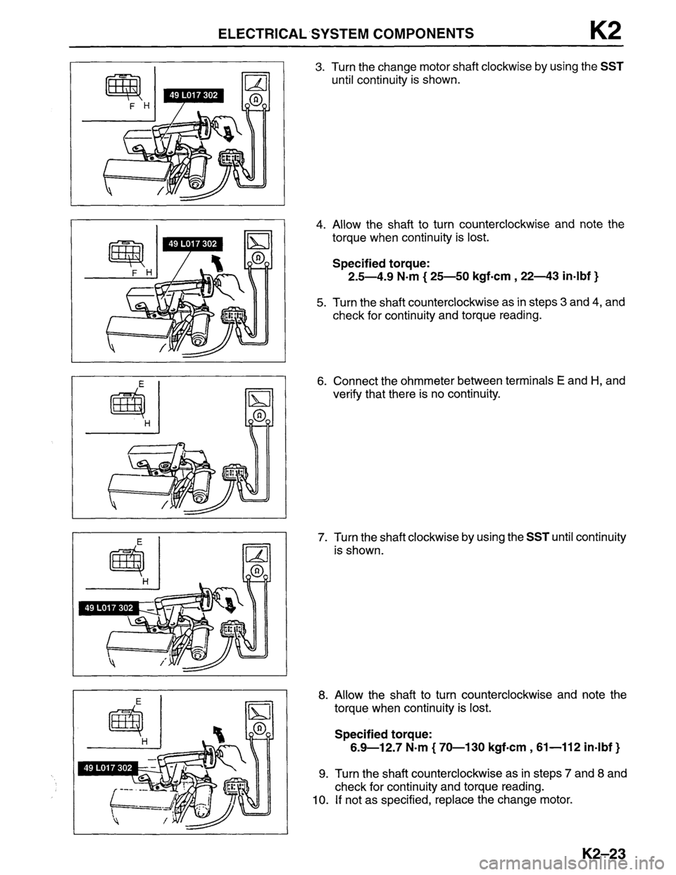 MAZDA MPV 1996  Workshop Manual 
