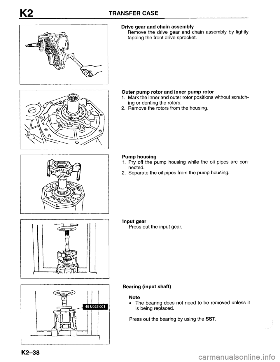 MAZDA MPV 1996  Workshop Manual 
