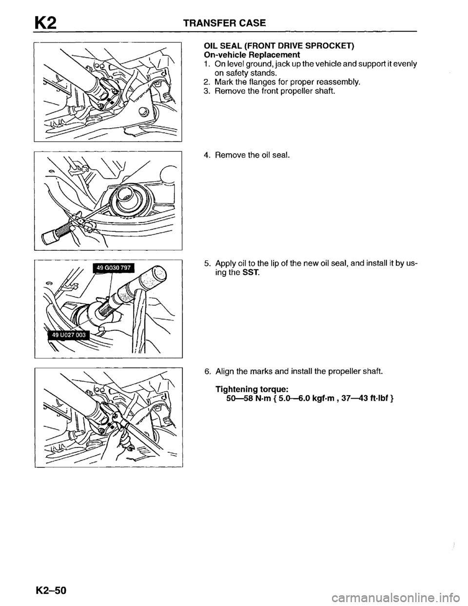 MAZDA MPV 1996  Workshop Manual 