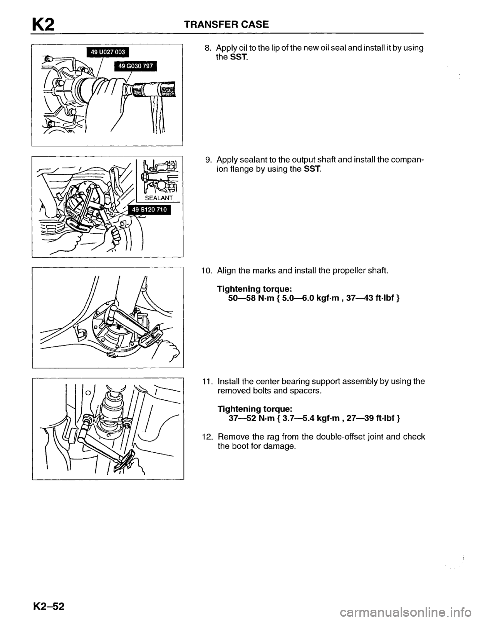 MAZDA MPV 1996  Workshop Manual 
