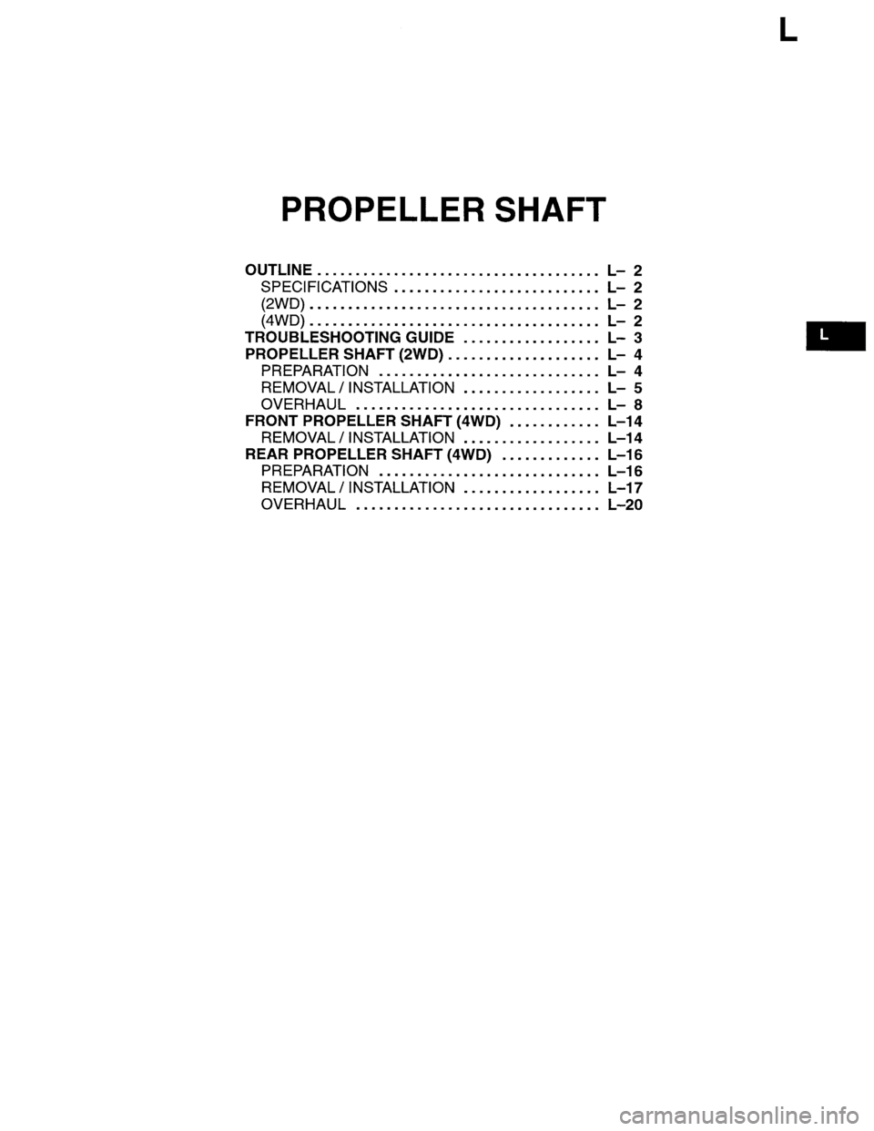 MAZDA MPV 1996  Workshop Manual 