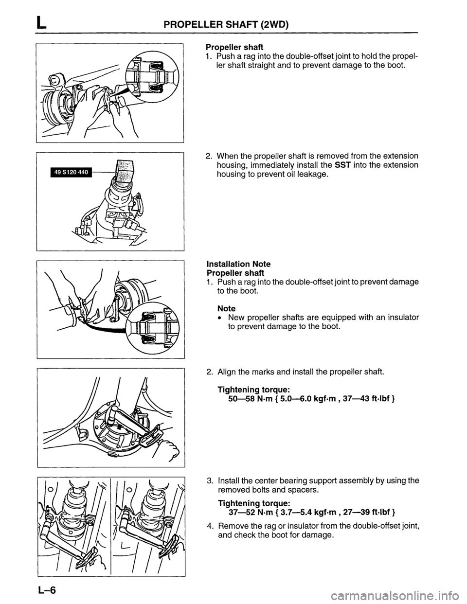 MAZDA MPV 1996  Workshop Manual 