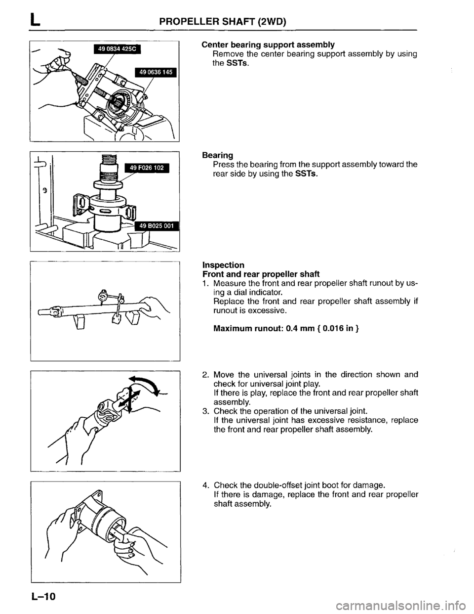 MAZDA MPV 1996  Workshop Manual 
