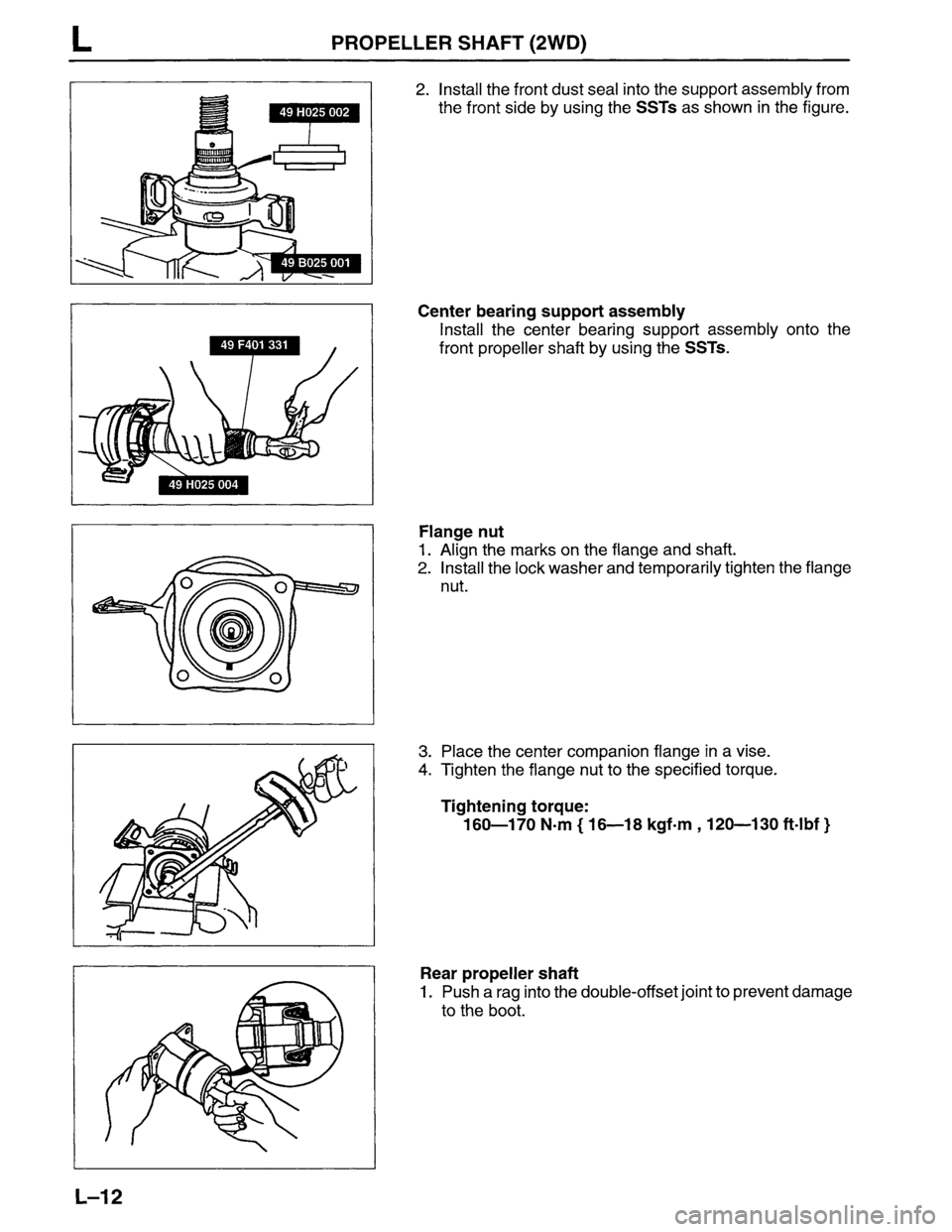 MAZDA MPV 1996  Workshop Manual 