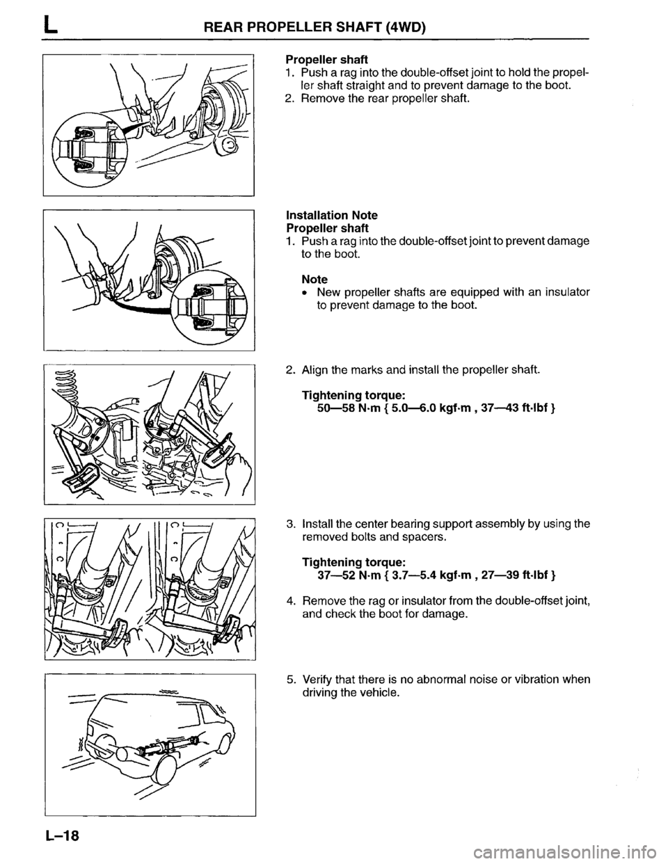 MAZDA MPV 1996  Workshop Manual 