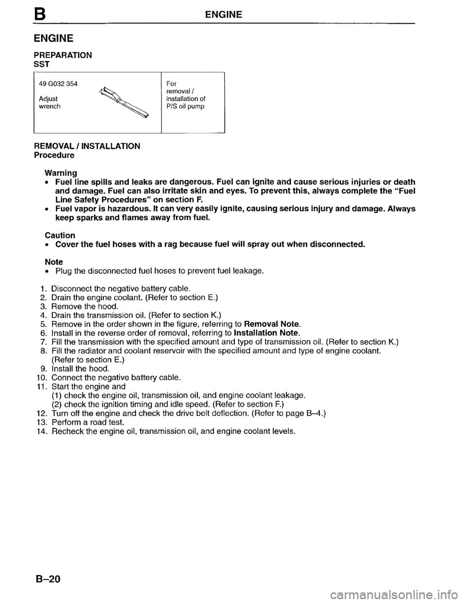 MAZDA MPV 1996  Workshop Manual 