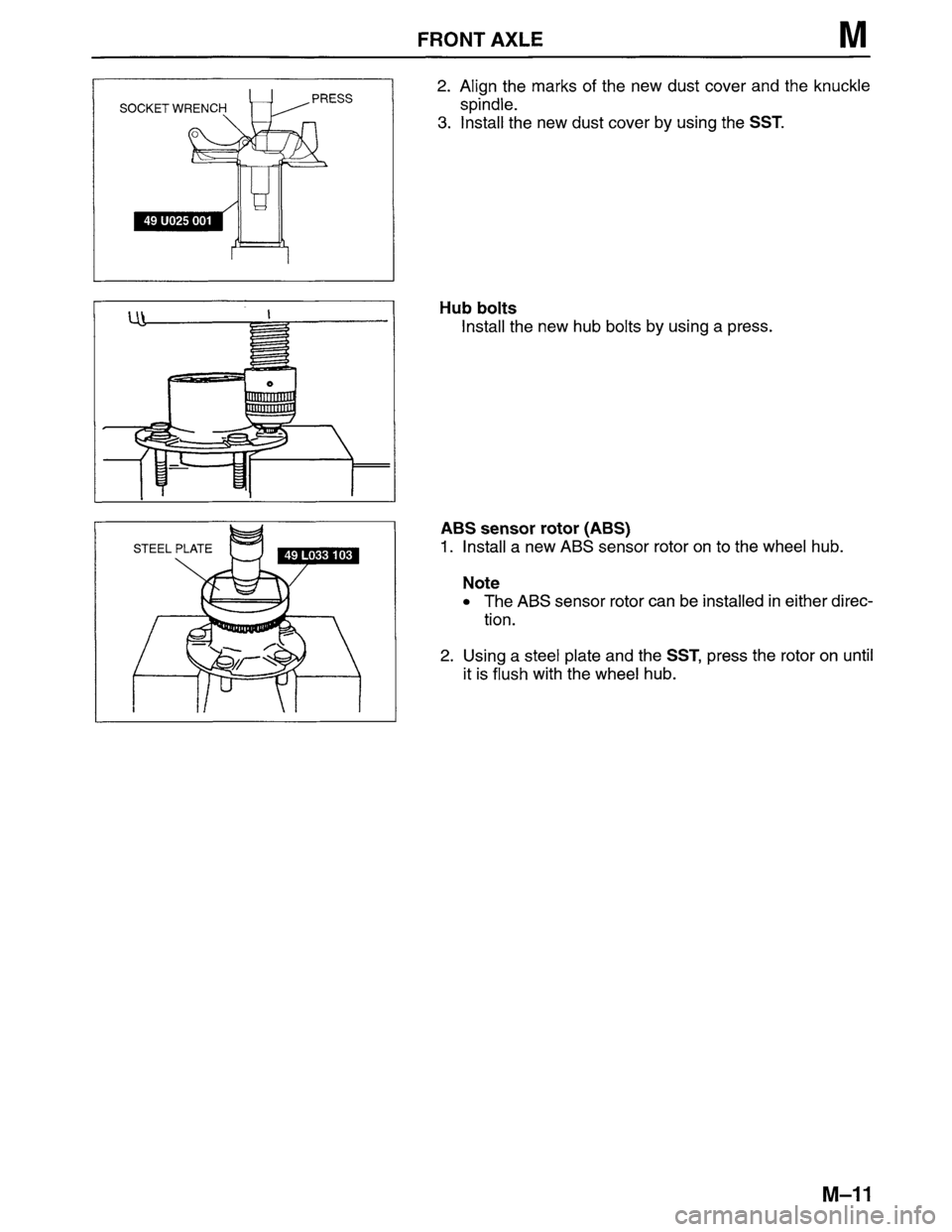 MAZDA MPV 1996  Workshop Manual 