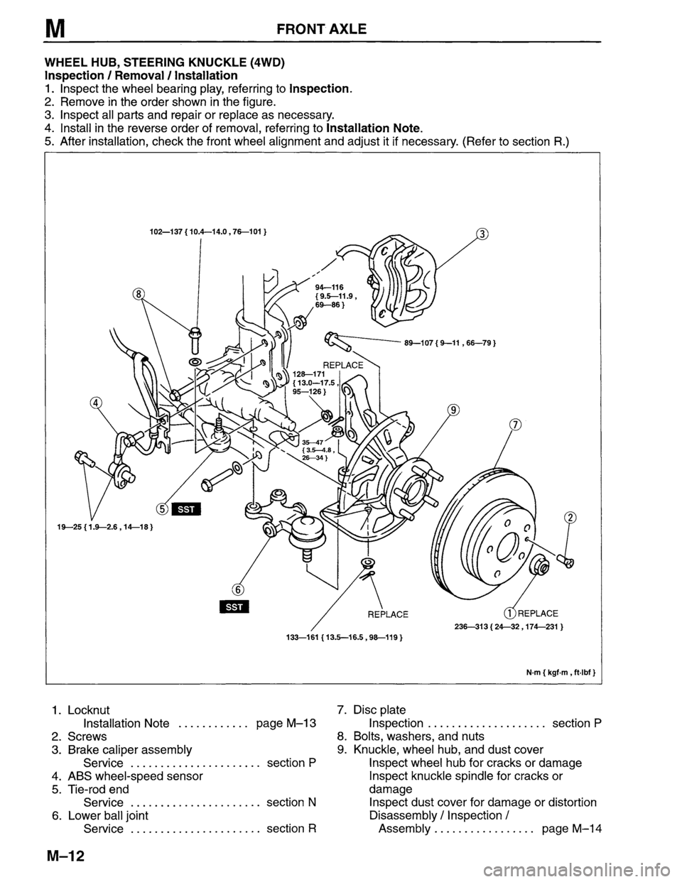 MAZDA MPV 1996  Workshop Manual 