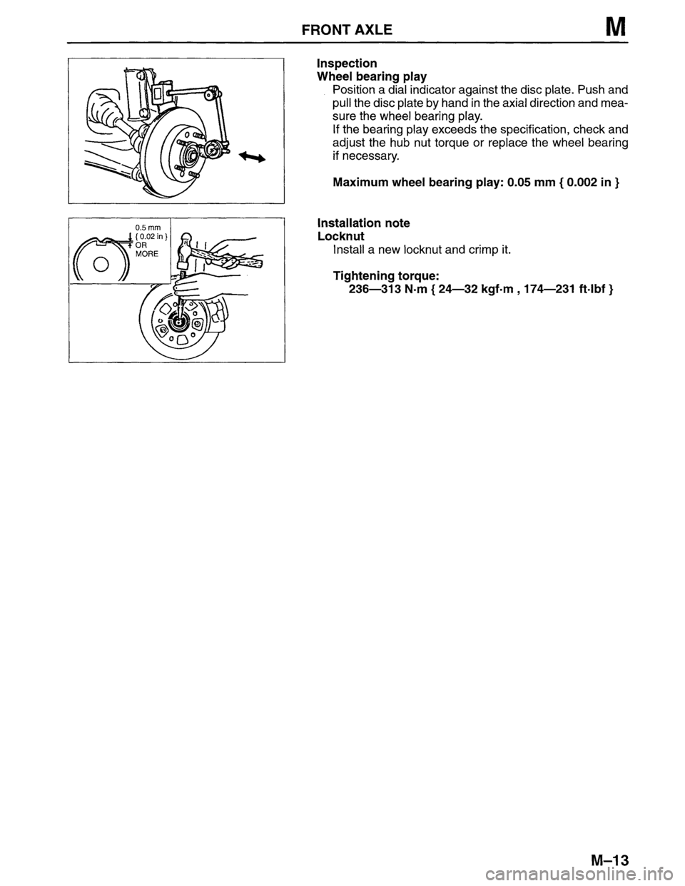 MAZDA MPV 1996  Workshop Manual 