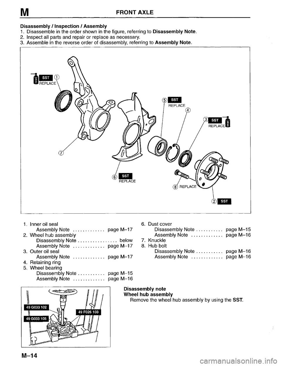 MAZDA MPV 1996  Workshop Manual 