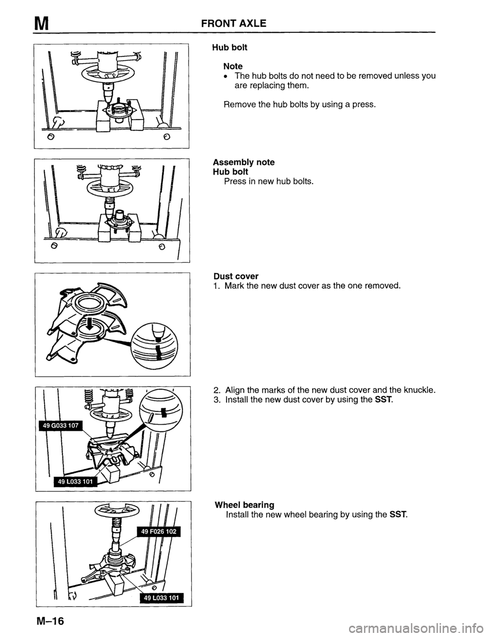 MAZDA MPV 1996  Workshop Manual 