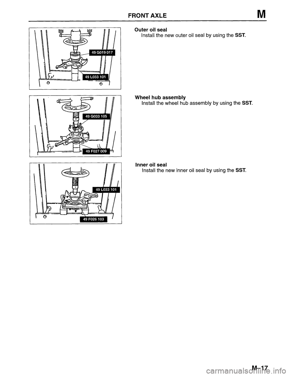 MAZDA MPV 1996  Workshop Manual 