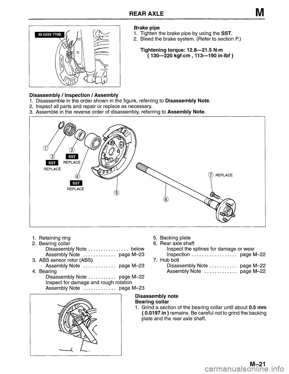 MAZDA MPV 1996  Workshop Manual 