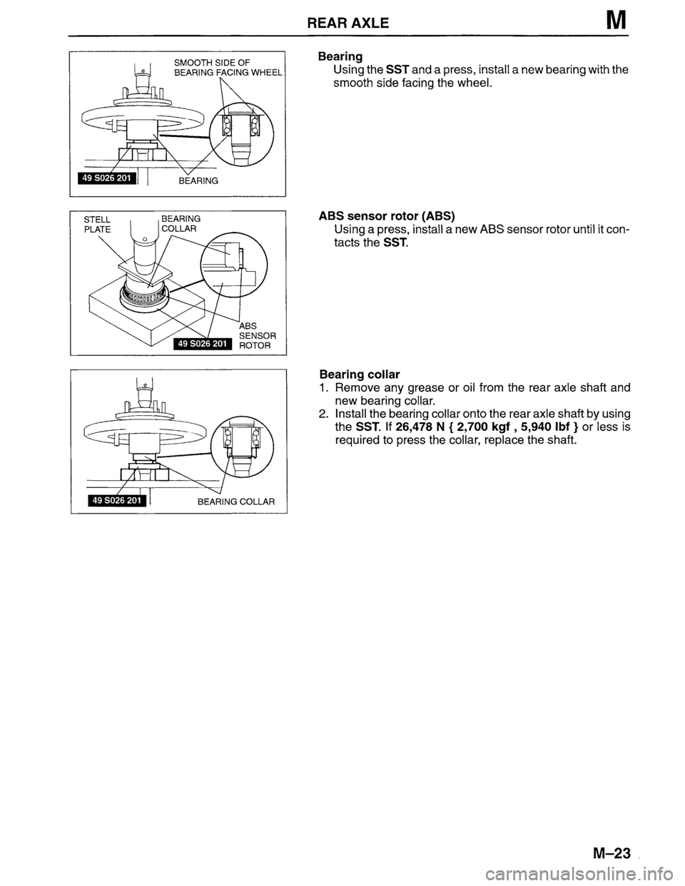 MAZDA MPV 1996  Workshop Manual 