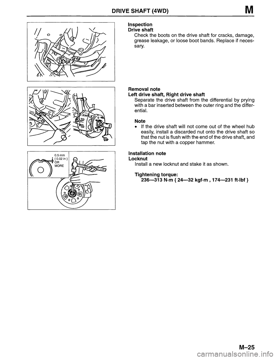 MAZDA MPV 1996  Workshop Manual 