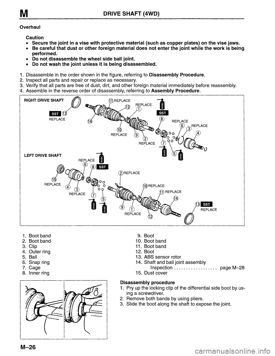 MAZDA MPV 1996  Workshop Manual 
