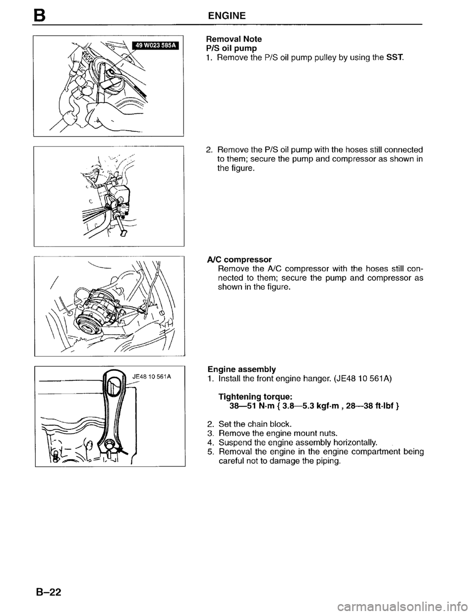 MAZDA MPV 1996  Workshop Manual 