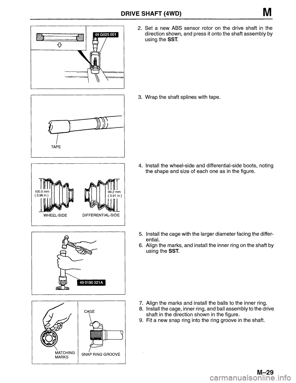 MAZDA MPV 1996  Workshop Manual 